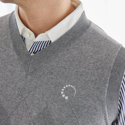 PERFECT TAN｜《SALE》コットンカシミヤアーガイルベスト〈MENS〉