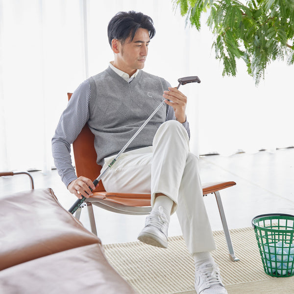 PERFECT TAN｜《SALE》コットンカシミヤアーガイルベスト〈MENS〉