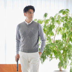 PERFECT TAN｜《SALE》コットンカシミヤアーガイルベスト〈MENS〉