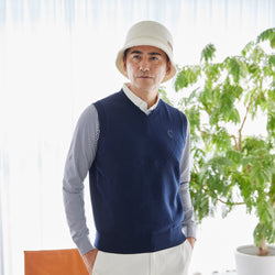 PERFECT TAN｜《SALE》コットンカシミヤアーガイルベスト〈MENS〉