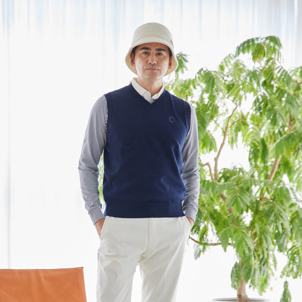 PERFECT TAN｜《SALE》コットンカシミヤアーガイルベスト〈MENS〉