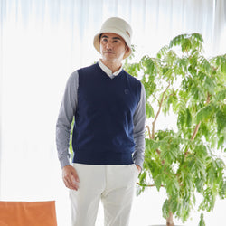 PERFECT TAN｜《SALE》コットンカシミヤアーガイルベスト〈MENS〉