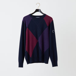 PERFECT TAN｜《SALE》アーガイルインターシャプルオーバー〈MENS〉