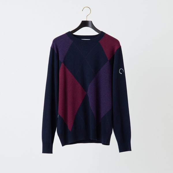 PERFECT TAN｜《SALE》アーガイルインターシャプルオーバー〈MENS〉