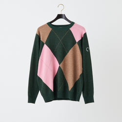 PERFECT TAN｜《SALE》アーガイルインターシャプルオーバー〈MENS〉