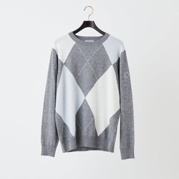 PERFECT TAN｜《SALE》アーガイルインターシャプルオーバー〈MENS〉