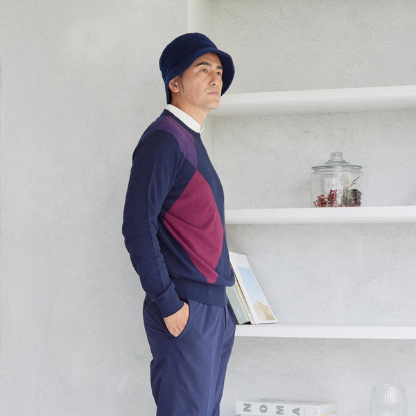 PERFECT TAN｜《SALE》アーガイルインターシャプルオーバー〈MENS〉