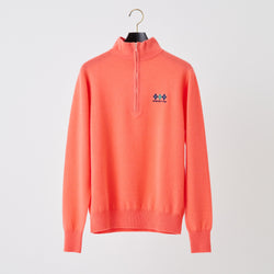PERFECT TAN｜《SALE》カシミヤハーフジップ刺繍プルオーバー〈MENS〉