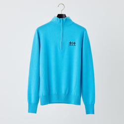 PERFECT TAN｜《SALE》カシミヤハーフジップ刺繍プルオーバー〈MENS〉