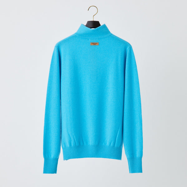 PERFECT TAN｜《SALE》カシミヤハーフジップ刺繍プルオーバー〈MENS〉