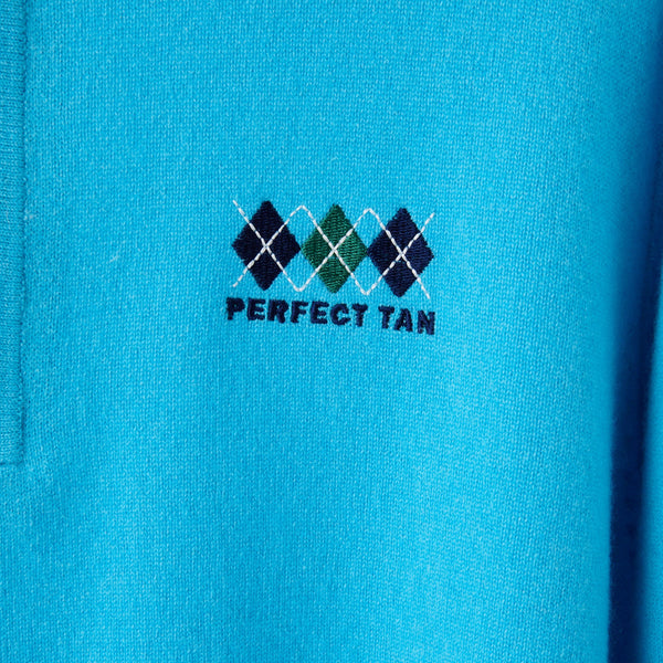 PERFECT TAN｜《SALE》カシミヤハーフジップ刺繍プルオーバー〈MENS〉