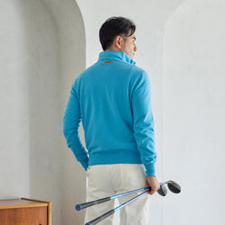 PERFECT TAN｜《SALE》カシミヤハーフジップ刺繍プルオーバー〈MENS〉