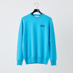 PERFECT TAN｜《SALE》カシミヤクルーネック刺繍プルオーバー〈MENS〉