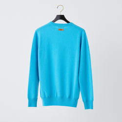 PERFECT TAN｜《SALE》カシミヤクルーネック刺繍プルオーバー〈MENS〉