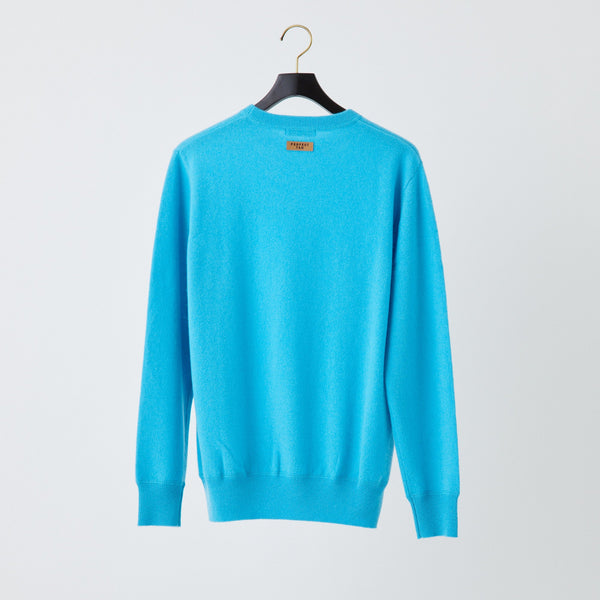 PERFECT TAN｜《SALE》カシミヤクルーネック刺繍プルオーバー〈MENS〉