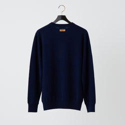 PERFECT TAN｜《SALE》カシミヤクルーネック刺繍プルオーバー〈MENS〉