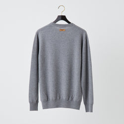 PERFECT TAN｜《SALE》カシミヤクルーネック刺繍プルオーバー〈MENS〉
