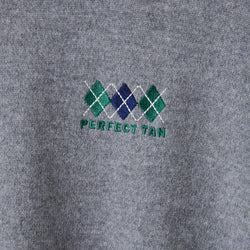 PERFECT TAN｜《SALE》カシミヤクルーネック刺繍プルオーバー〈MENS〉