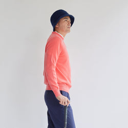 PERFECT TAN｜《SALE》カシミヤクルーネック刺繍プルオーバー〈MENS〉