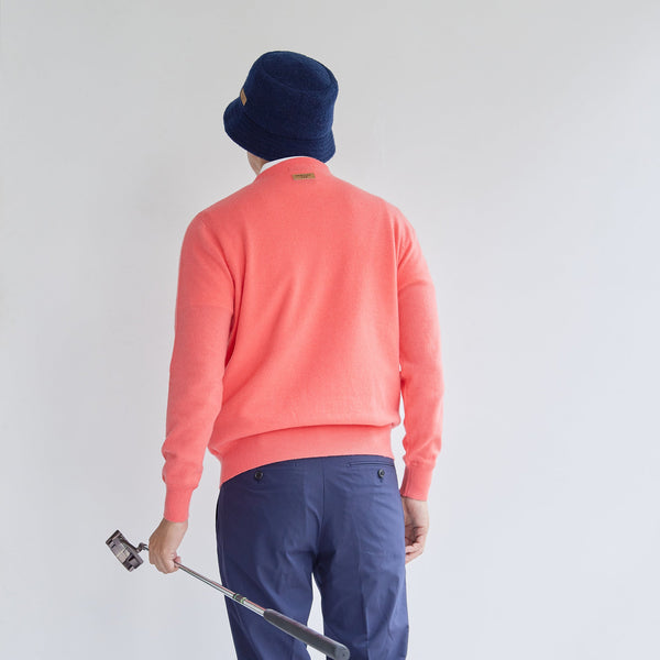 PERFECT TAN｜《SALE》カシミヤクルーネック刺繍プルオーバー〈MENS〉