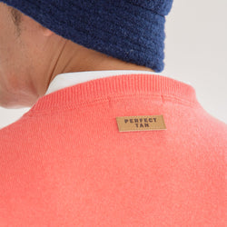 PERFECT TAN｜《SALE》カシミヤクルーネック刺繍プルオーバー〈MENS〉