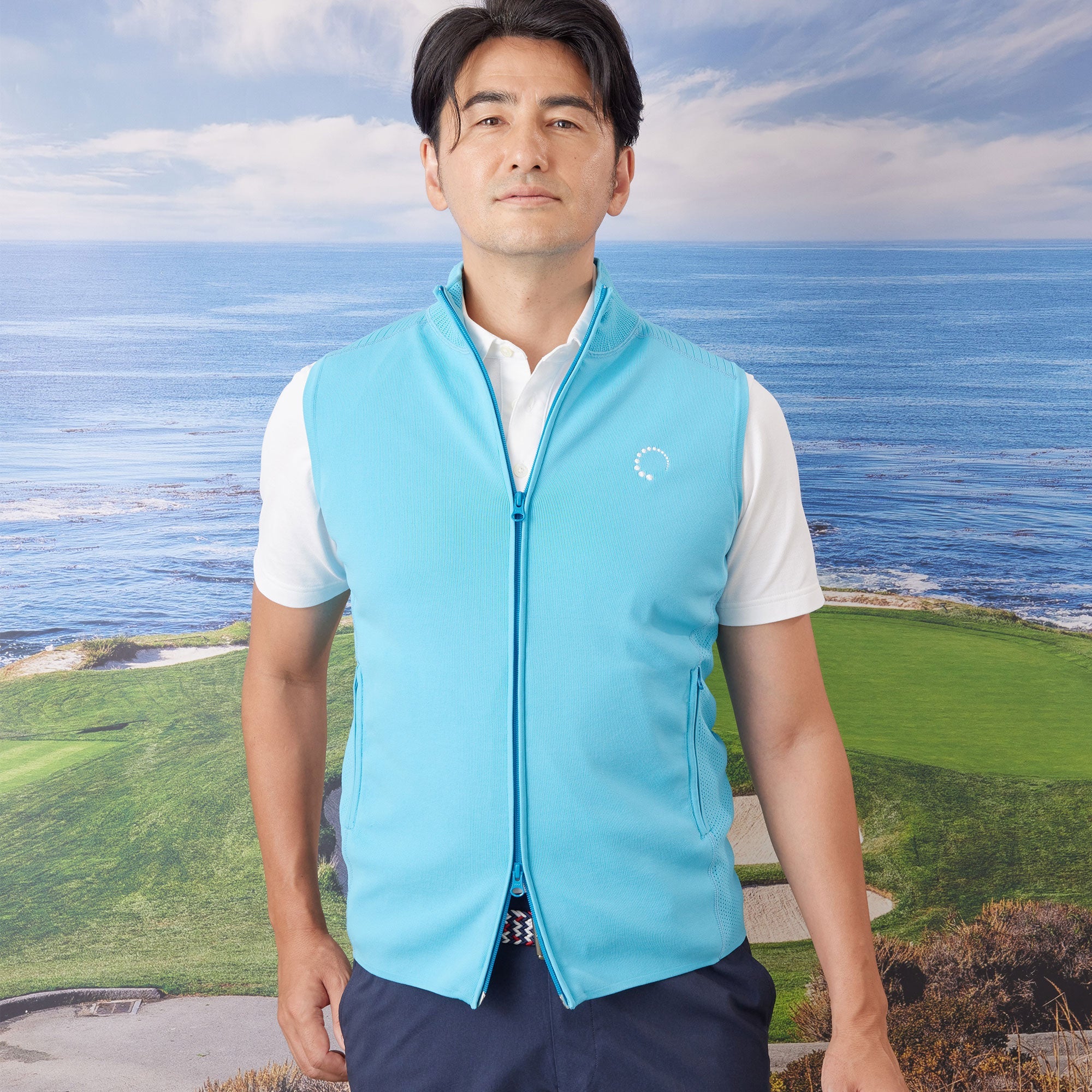 PERFECT TAN｜《SALE》テックジップアップ ニットベスト〈MENS〉