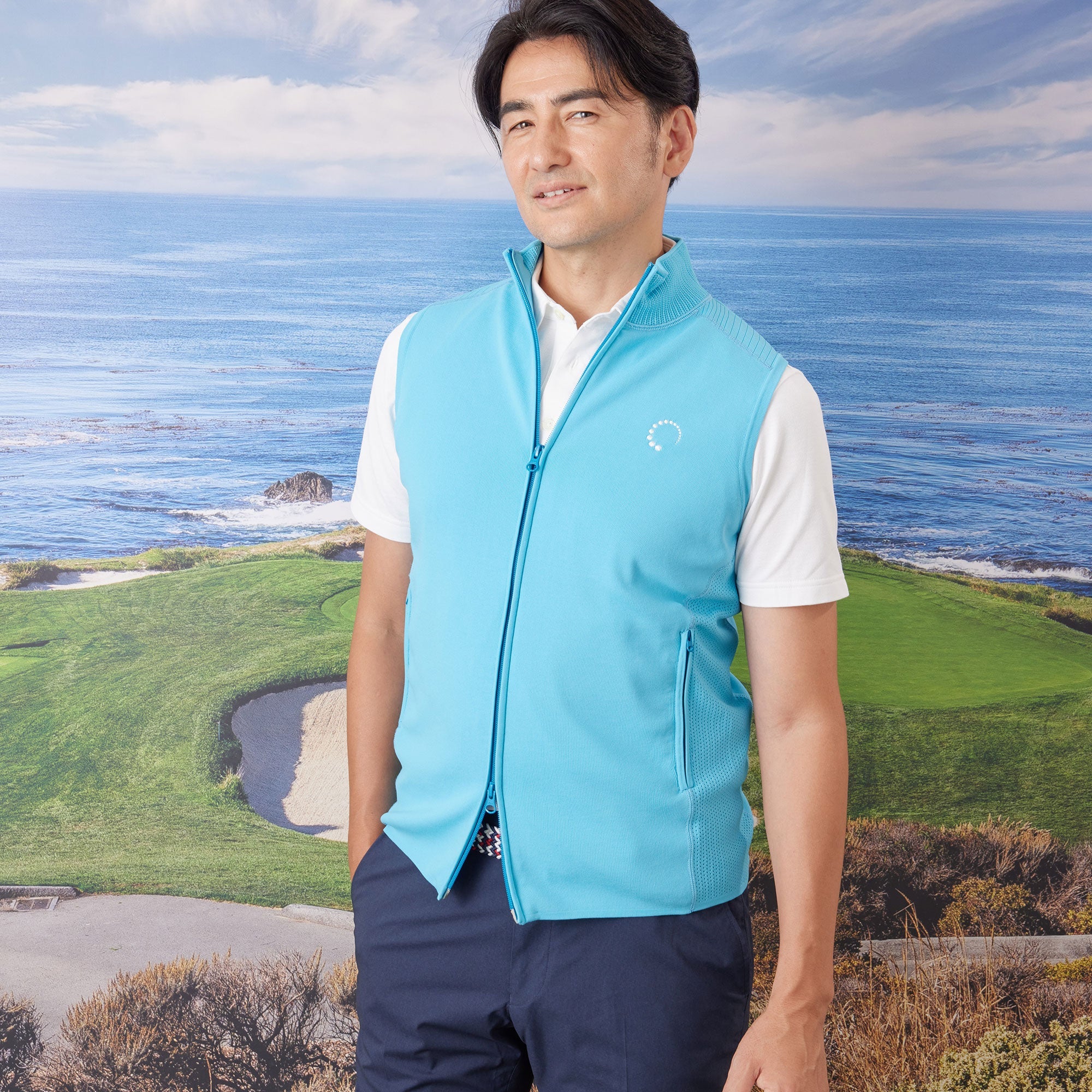 PERFECT TAN｜《SALE》テックジップアップ ニットベスト〈MENS〉