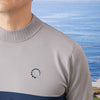 PERFECT TAN｜《SALE》バイカラーニットモックネックプルオーバー〈MENS〉