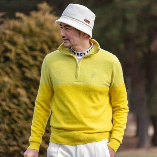 PERFECT TAN｜《SALE》カシミヤハーフジッププルオーバー〈MENS〉