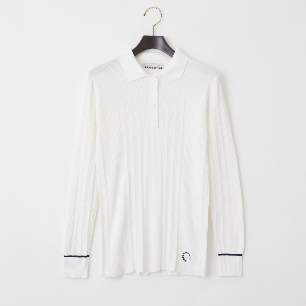 PERFECT TAN｜《SALE》ランダムリブポロ衿プルオーバー〈WOMENS〉