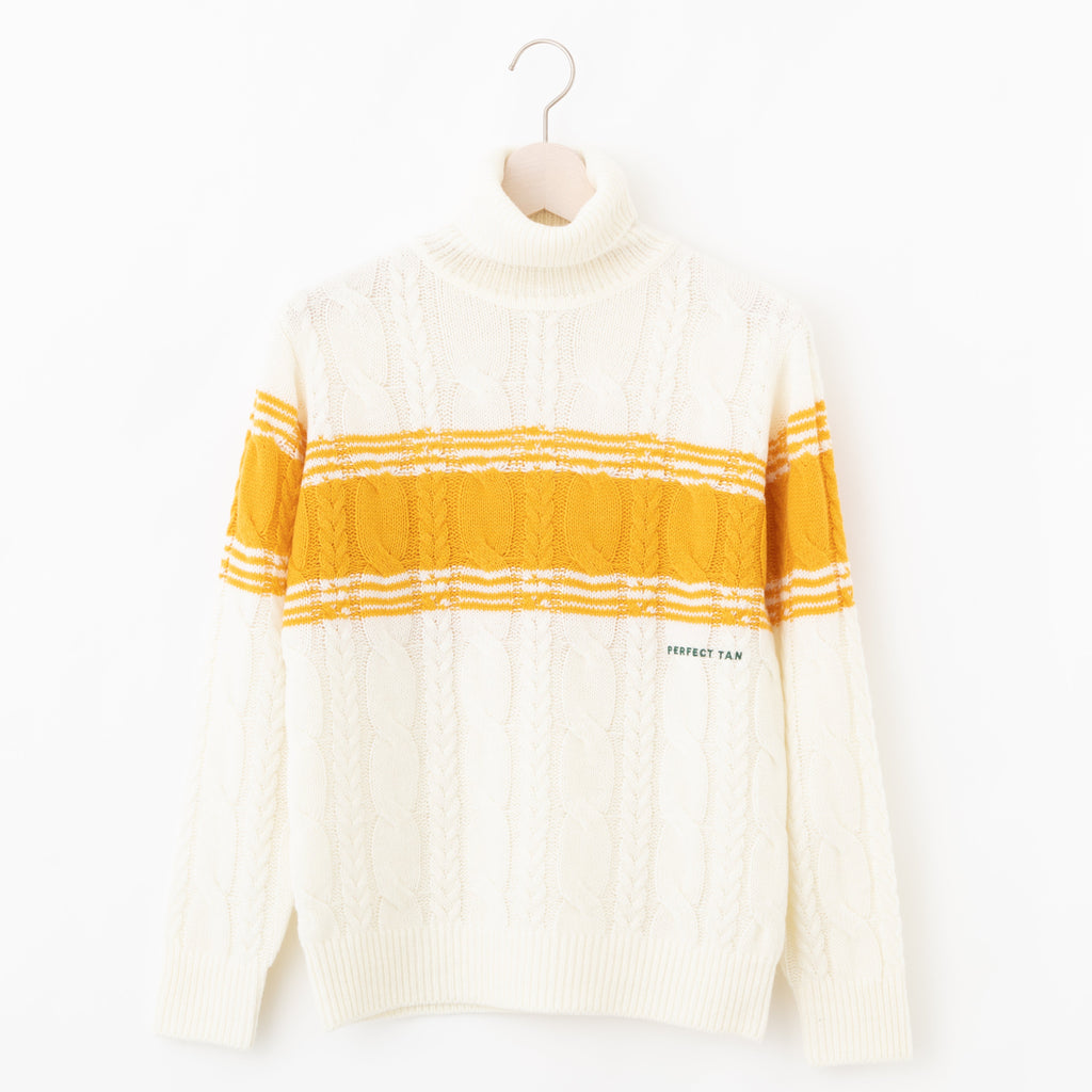PERFECT TAN｜《SALE》ケーブル編みタートルプルオーバー〈WOMENS〉