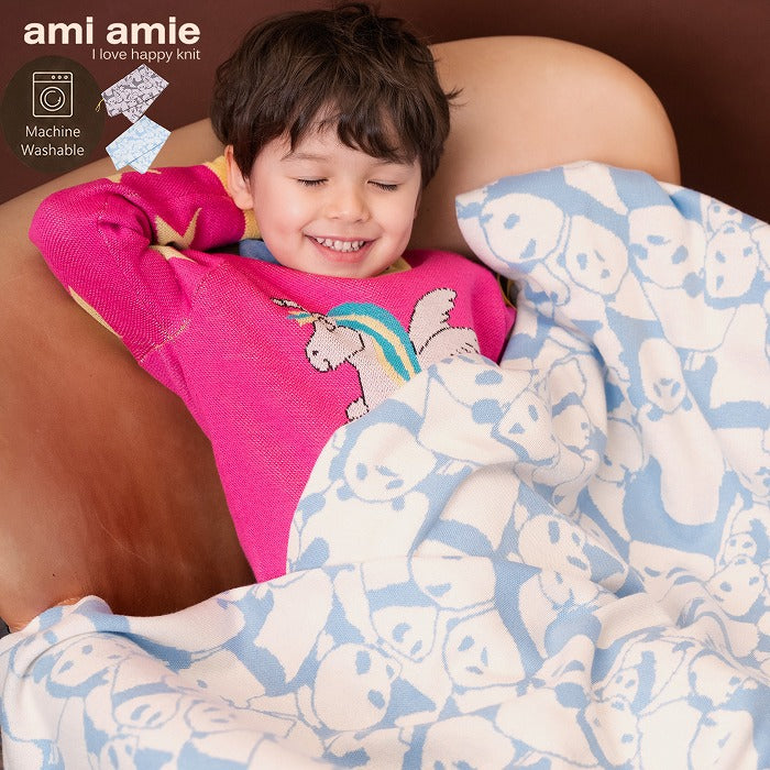 ami amie : パンダいっぱいブランケット/263027
