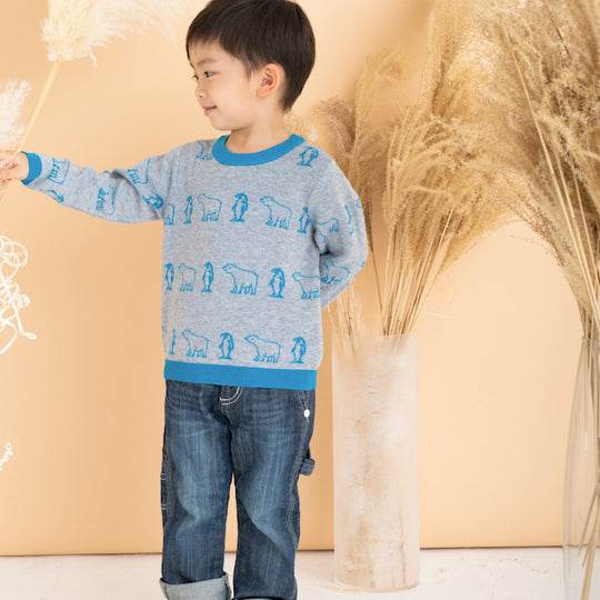 【SALE 30%OFF】ami amie : 極地アニマルプルオーバー/213009