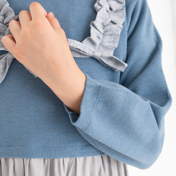 【SALE 30%OFF】ami amie : リボン付き切替ワンピース/213019