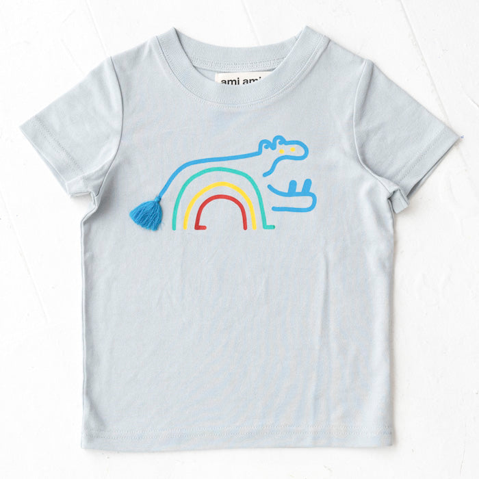 【SALE 30%OFF】ami amie : カバレインボー和紙Tシャツ/221013