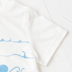 【SALE 30%OFF】ami amie :深海魚ボーダー和紙Tシャツ/221015