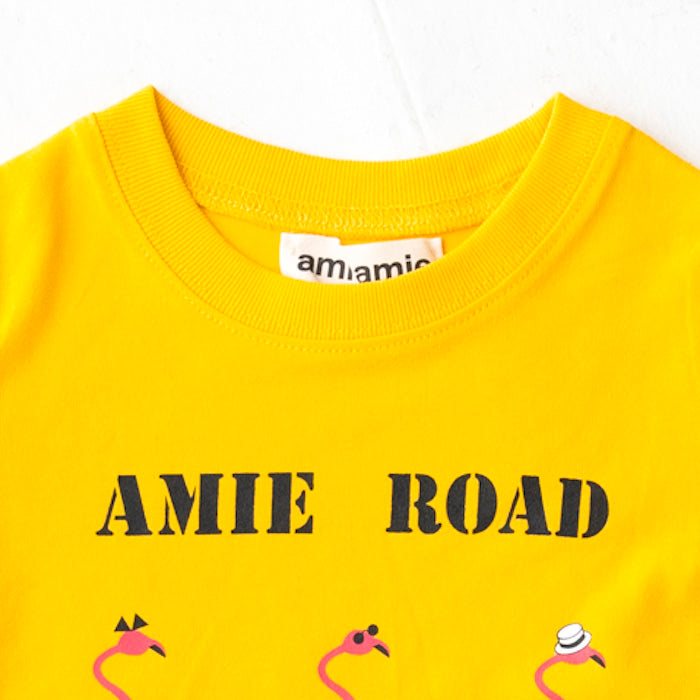 【SALE 30%OFF】ami amie :フラミンゴ和紙Tシャツ/221017