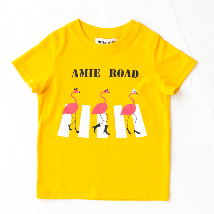 【SALE 30%OFF】ami amie :フラミンゴ和紙Tシャツ/221017