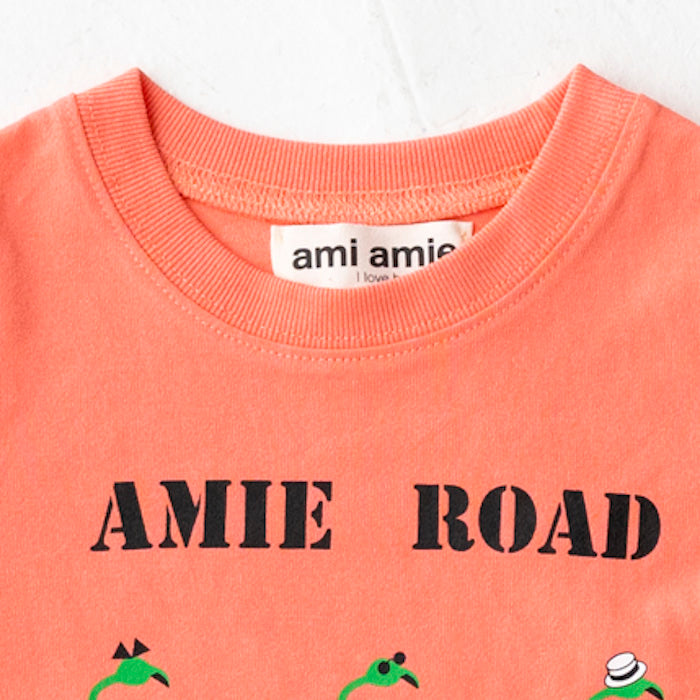 【SALE 30%OFF】ami amie :フラミンゴ和紙Tシャツ/221017