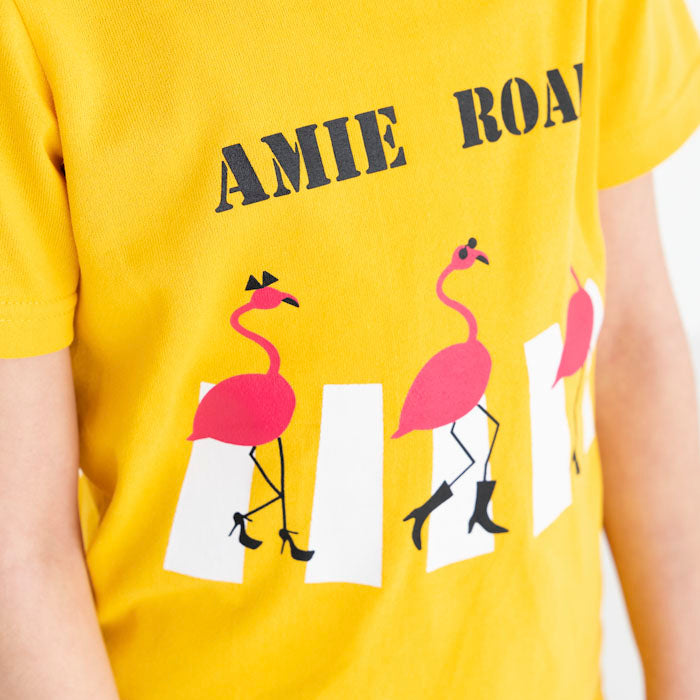 【SALE 30%OFF】ami amie :フラミンゴ和紙Tシャツ/221017