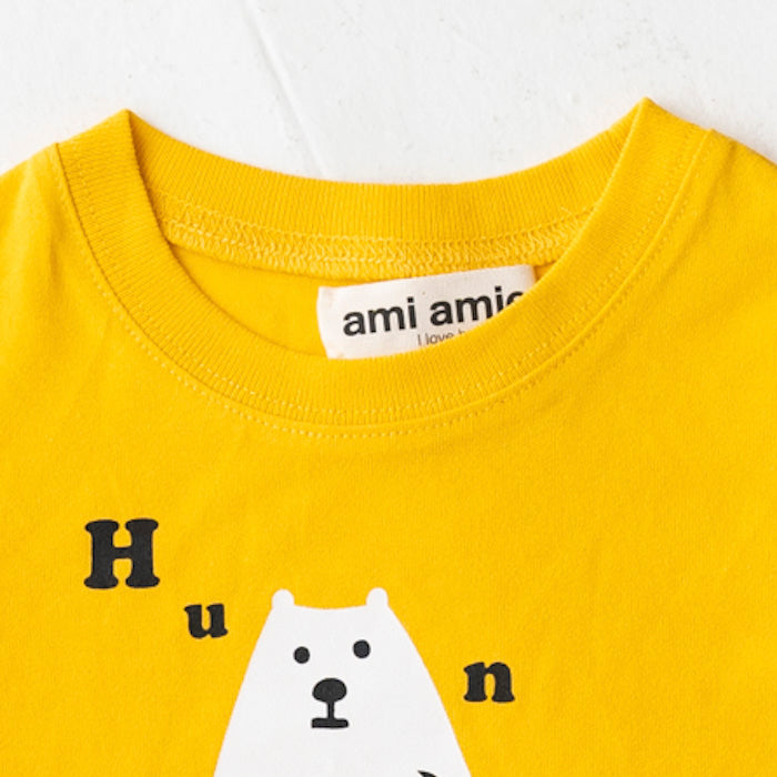 【SALE 30%OFF】ami amie :しろくまハングリー和紙Tシャツ/221018