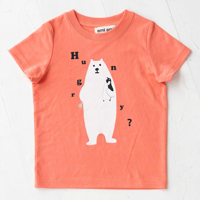 【SALE 30%OFF】ami amie :しろくまハングリー和紙Tシャツ/221018