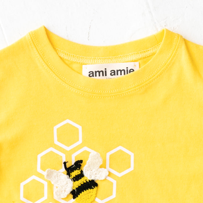 【BIG SALE 30%OFF】ami amie :かぎ針ハチTシャツ/221020