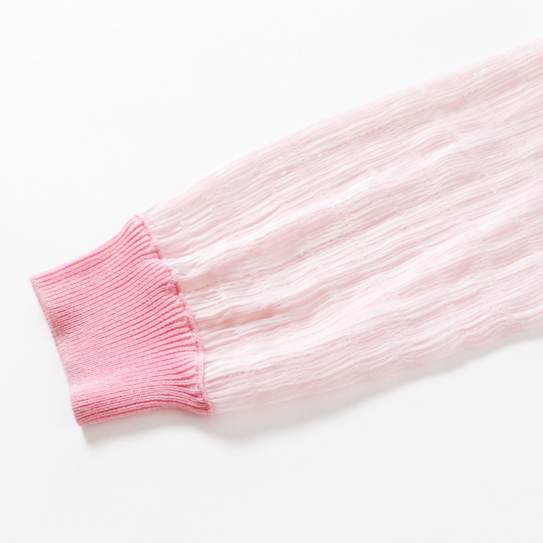 【SALE 30%OFF】ami amie : シフォン袖カーディガン/231004