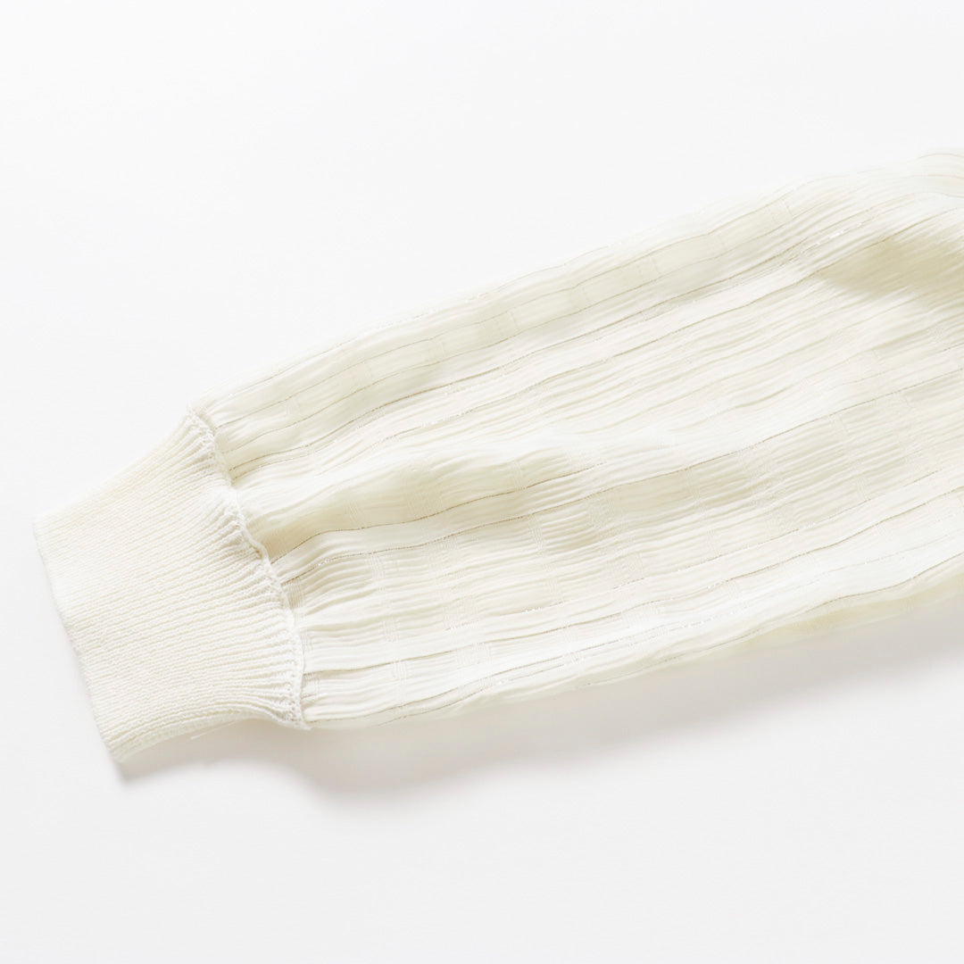 【SALE 30%OFF】ami amie : シフォン袖カーディガン/231004