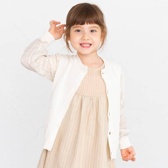 【SALE 30%OFF】ami amie : シフォン袖カーディガン/231004