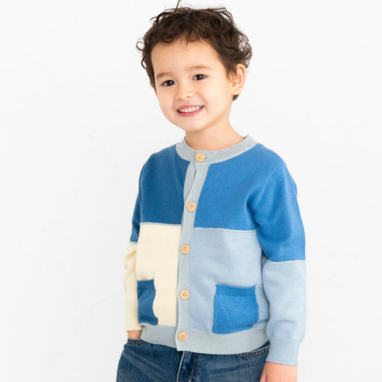 【SALE 30%OFF】ami amie : カラフルパッチワークカーディガン/231005