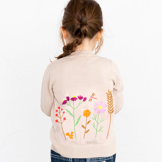 【SALE 30%OFF】ami amie : お花刺繍カーディガン/231007