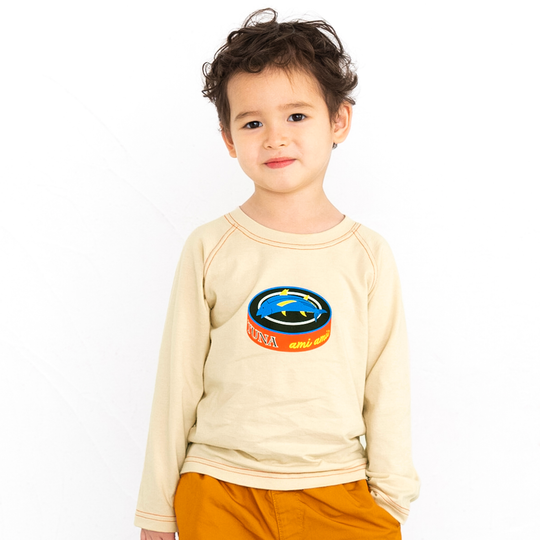 【SALE 30%OFF】ami amie : ツナ缶ロングTシャツ/231011