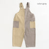 【SALE 30%OFF】ami amie : カラー切替ストライプサロペット/231025